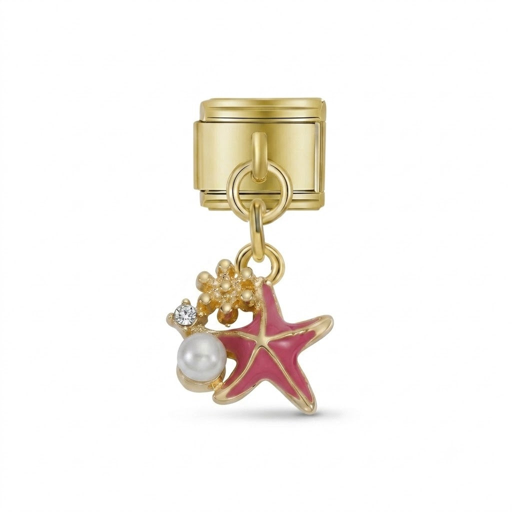 Charms étoile de mer rose