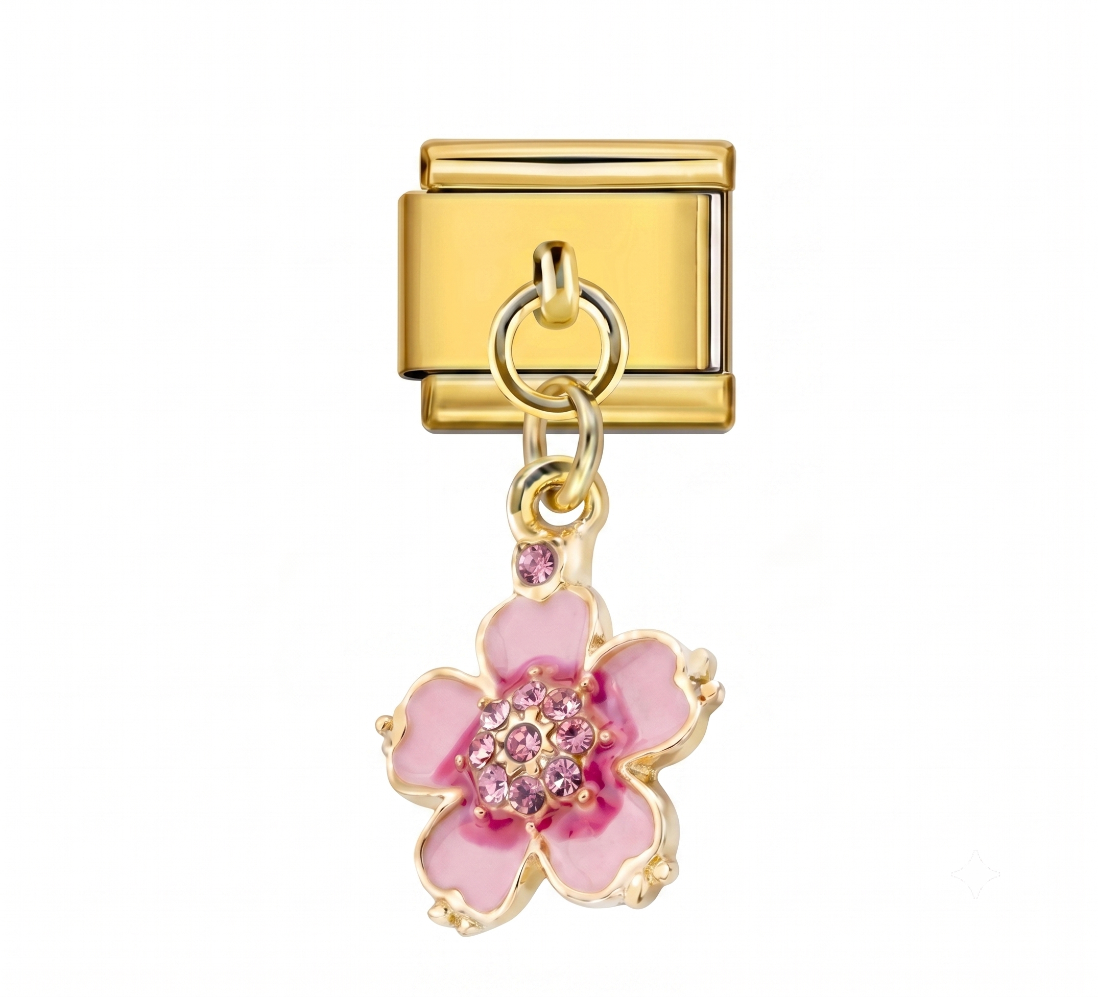 Charms pendentif fleur rose