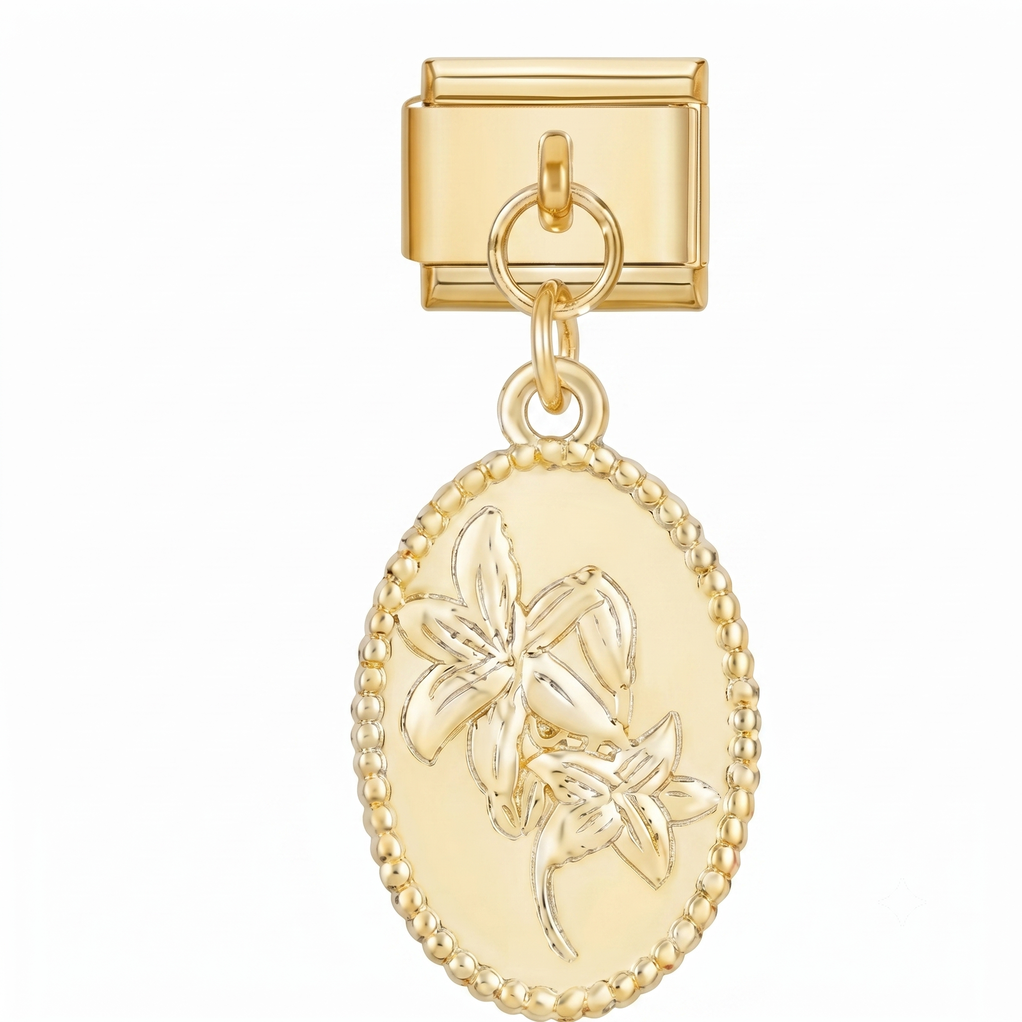 Charms medaillon fleur