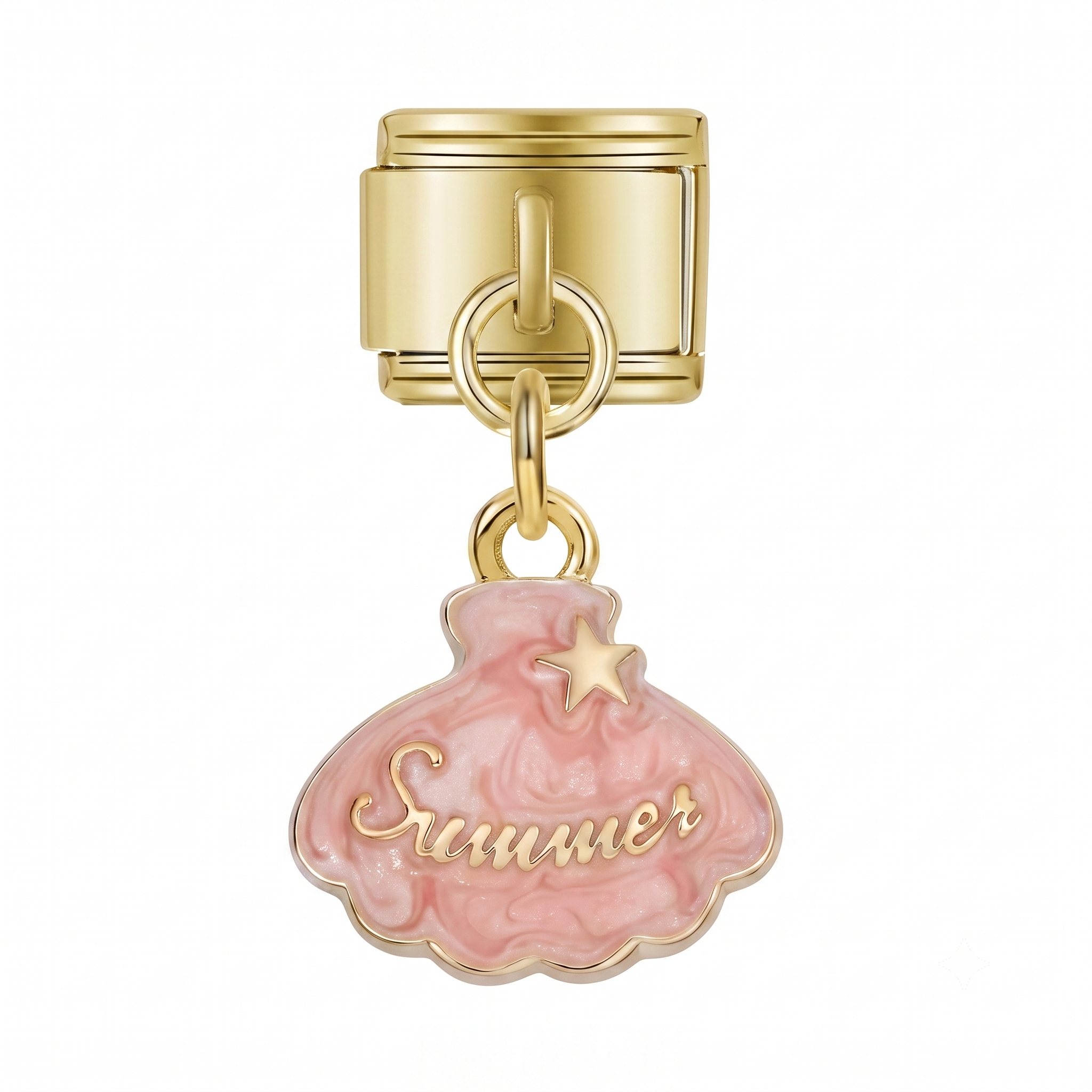 Charms coquillage summer rose