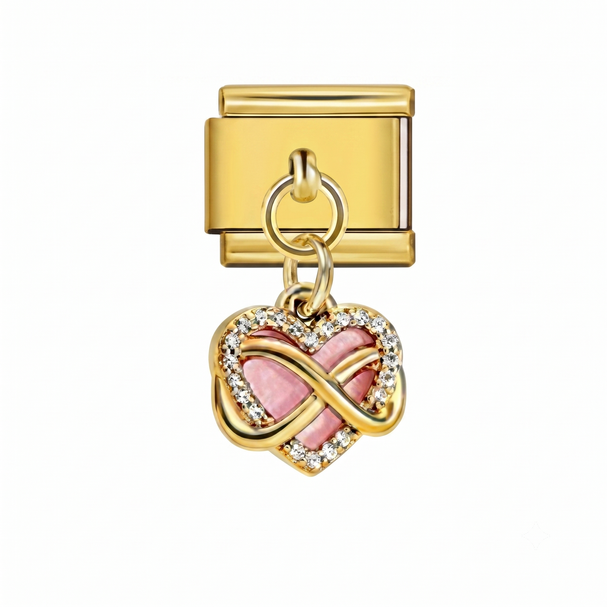 Charms pendentif coeur rose
