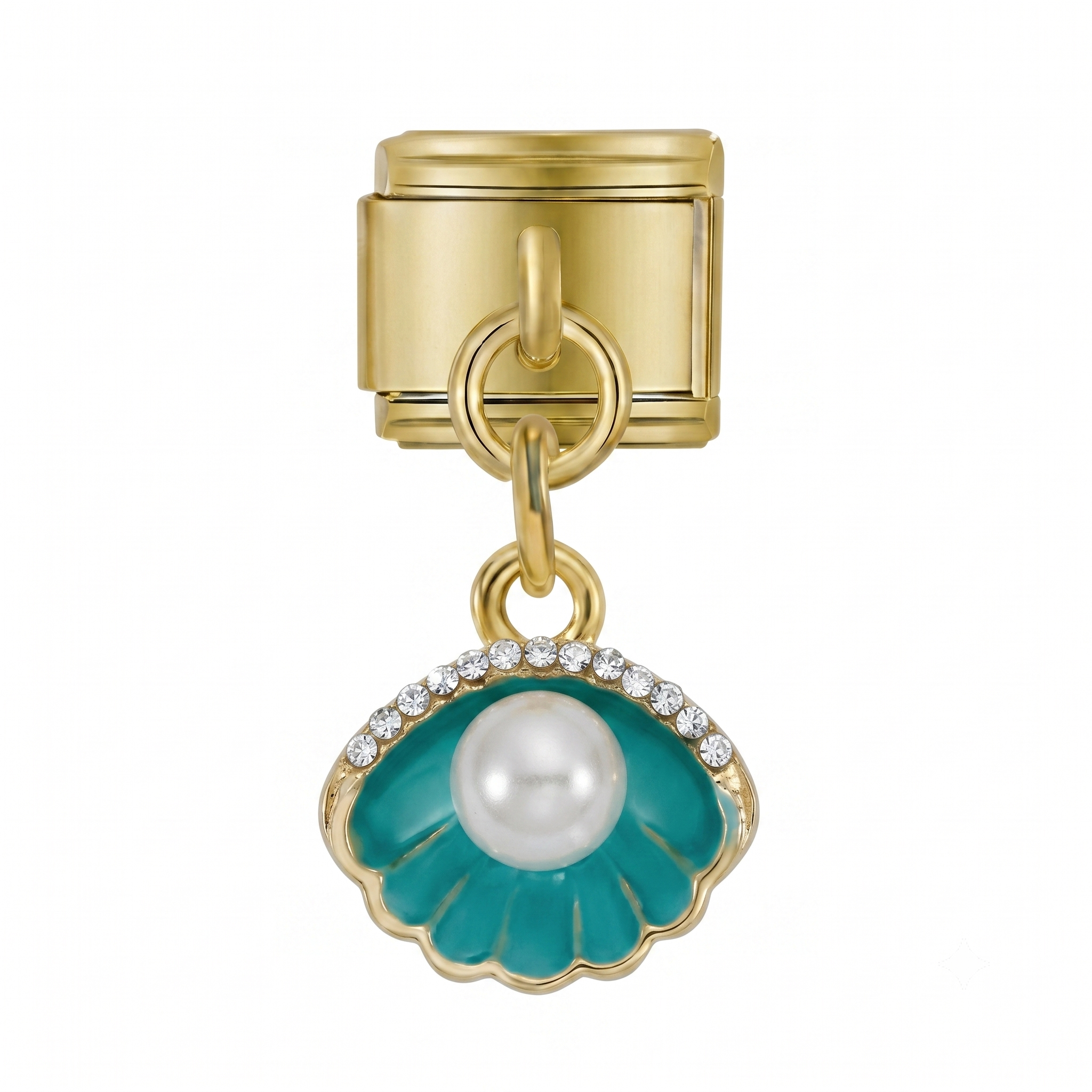 Charms coquillage bleu