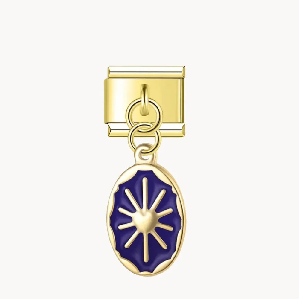 Soleil bleu suspendu