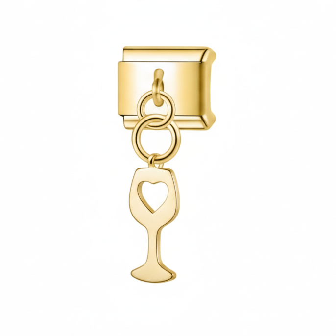 Verre a pied suspendu