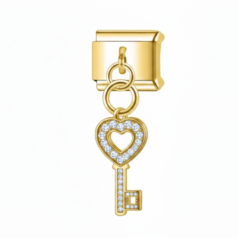 Pendentif cœur clef