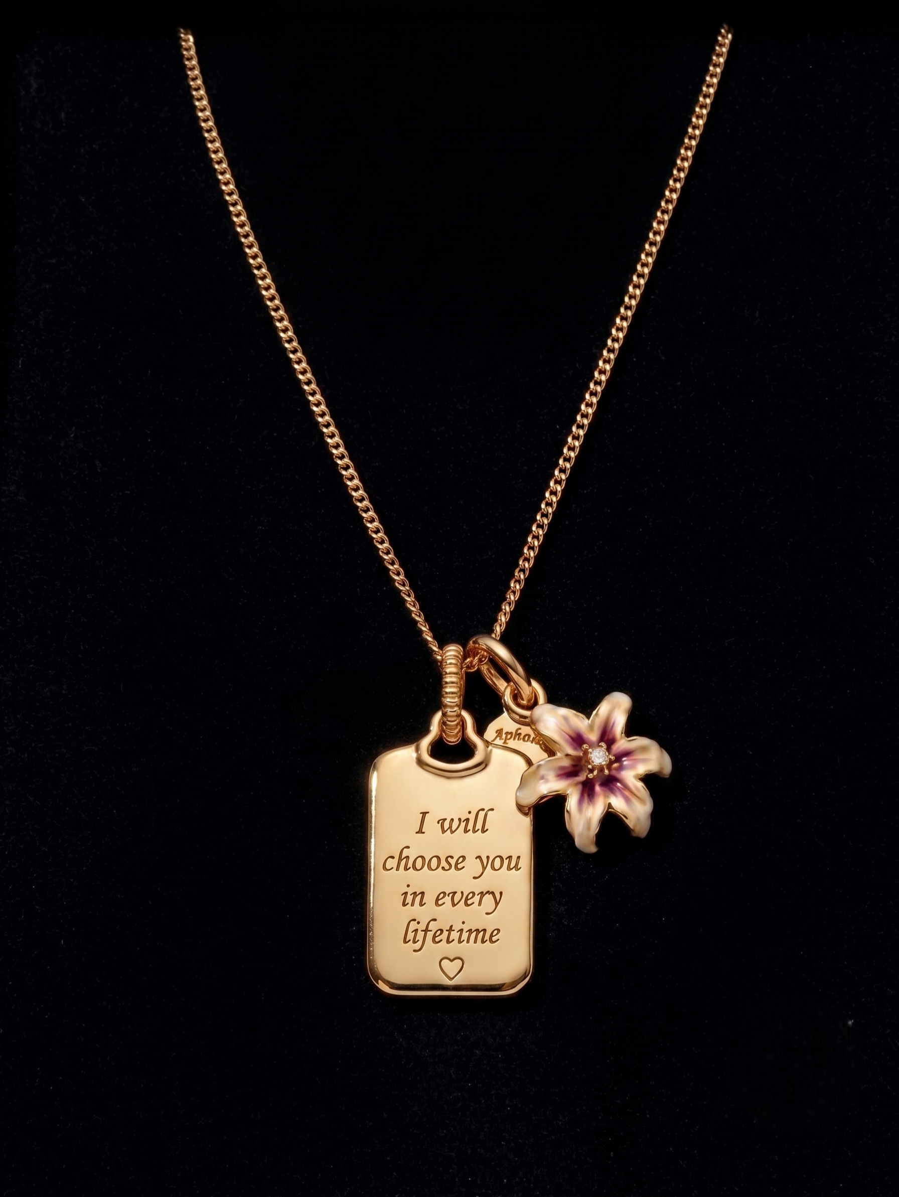 Le Raiponce – Collier Gravé Personnalisable