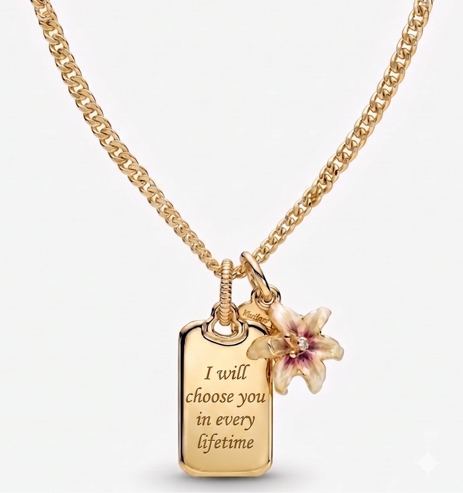 Le Raiponce – Collier Gravé Personnalisable
