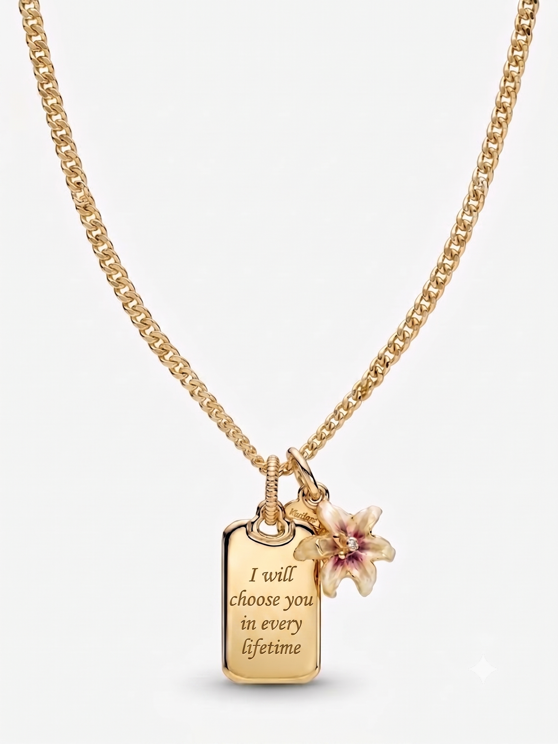 Le Raiponce – Collier Gravé Personnalisable