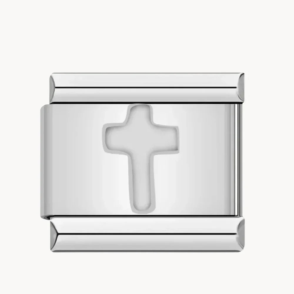 Croix dorée et argentée