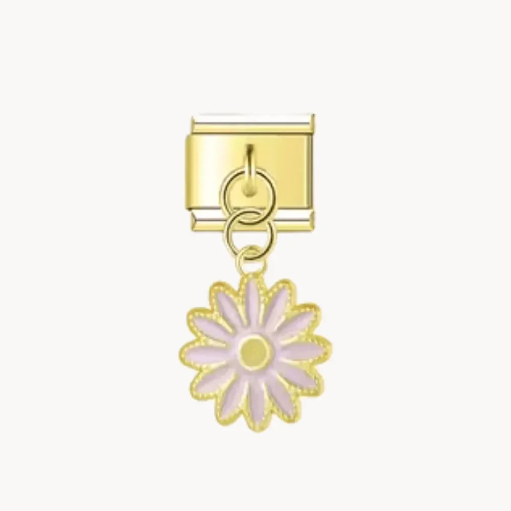 Fleur dorée suspendu
