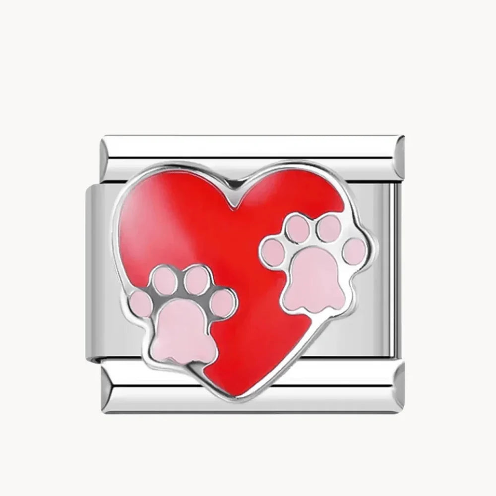 Coeur et pattes de chat