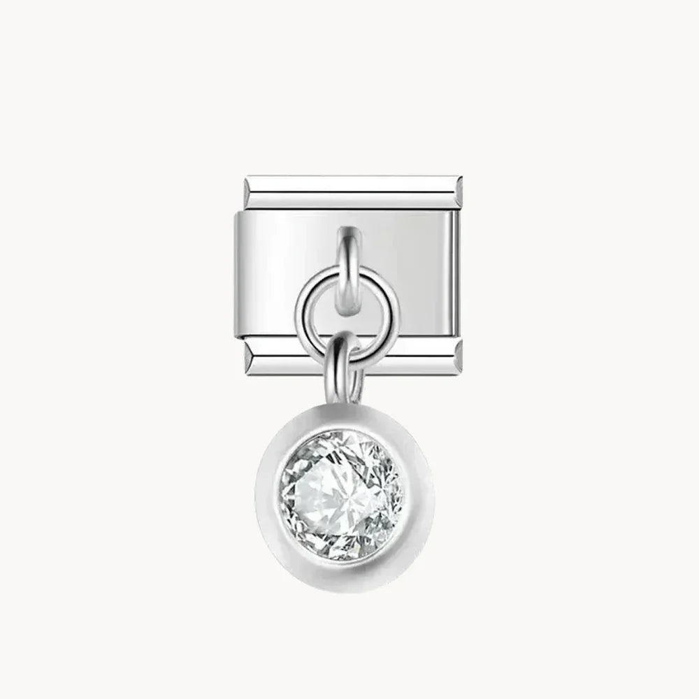 Pendentif white stone