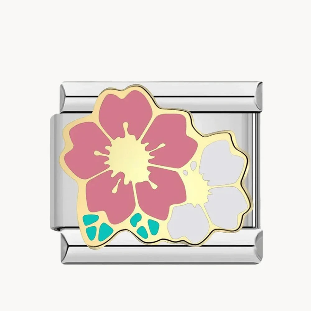 White and pink flowers