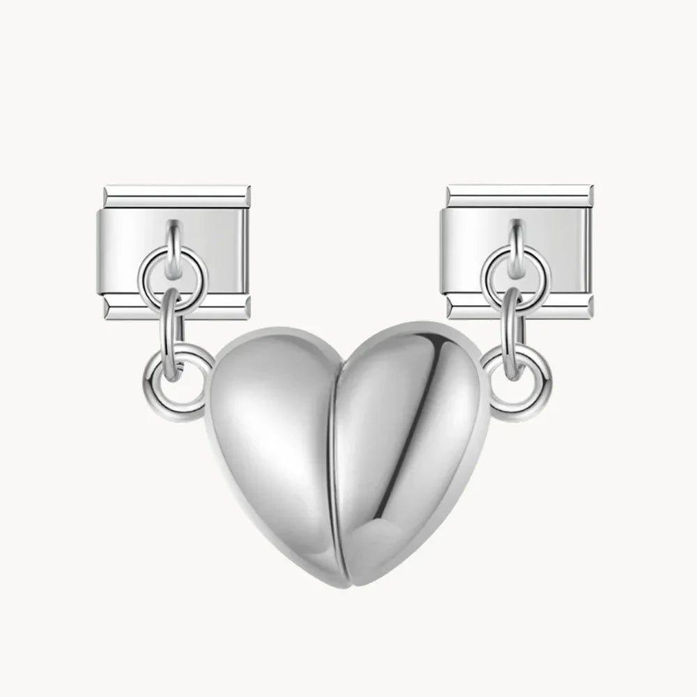 Coeur aimant argent