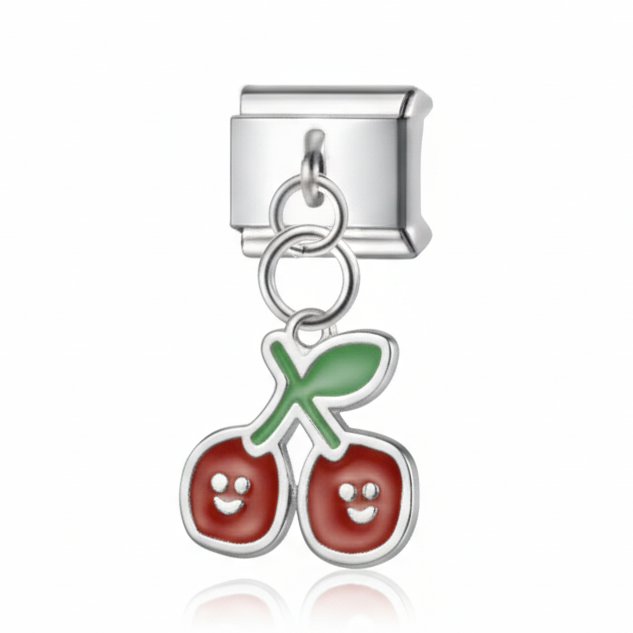 Pendentif cerises argent