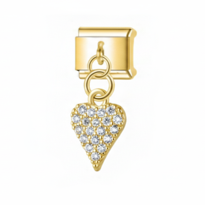 Pendentif cœur scintillant