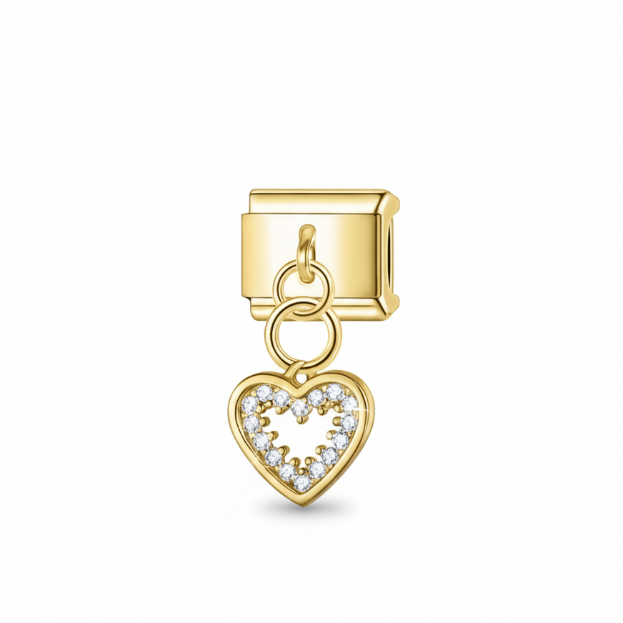 Pendentif cœur scintillant